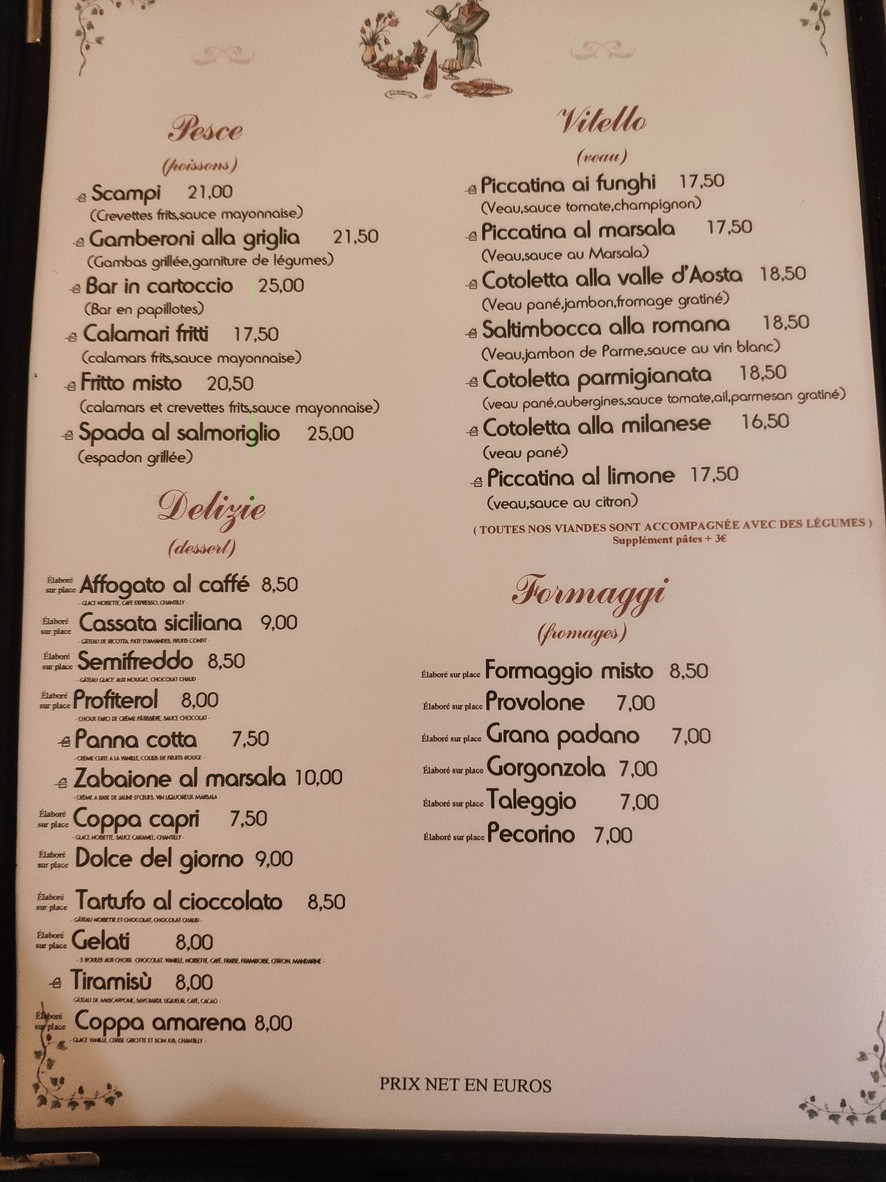 Ristorante Il Barone menu 2