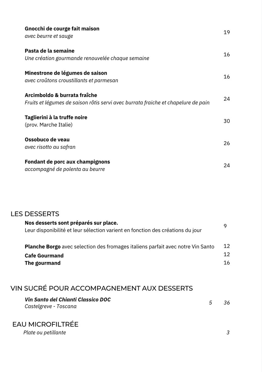 Borgo Delle Tovaglie menu 3