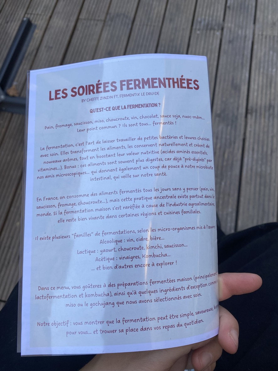 Chez Zymo menu 1