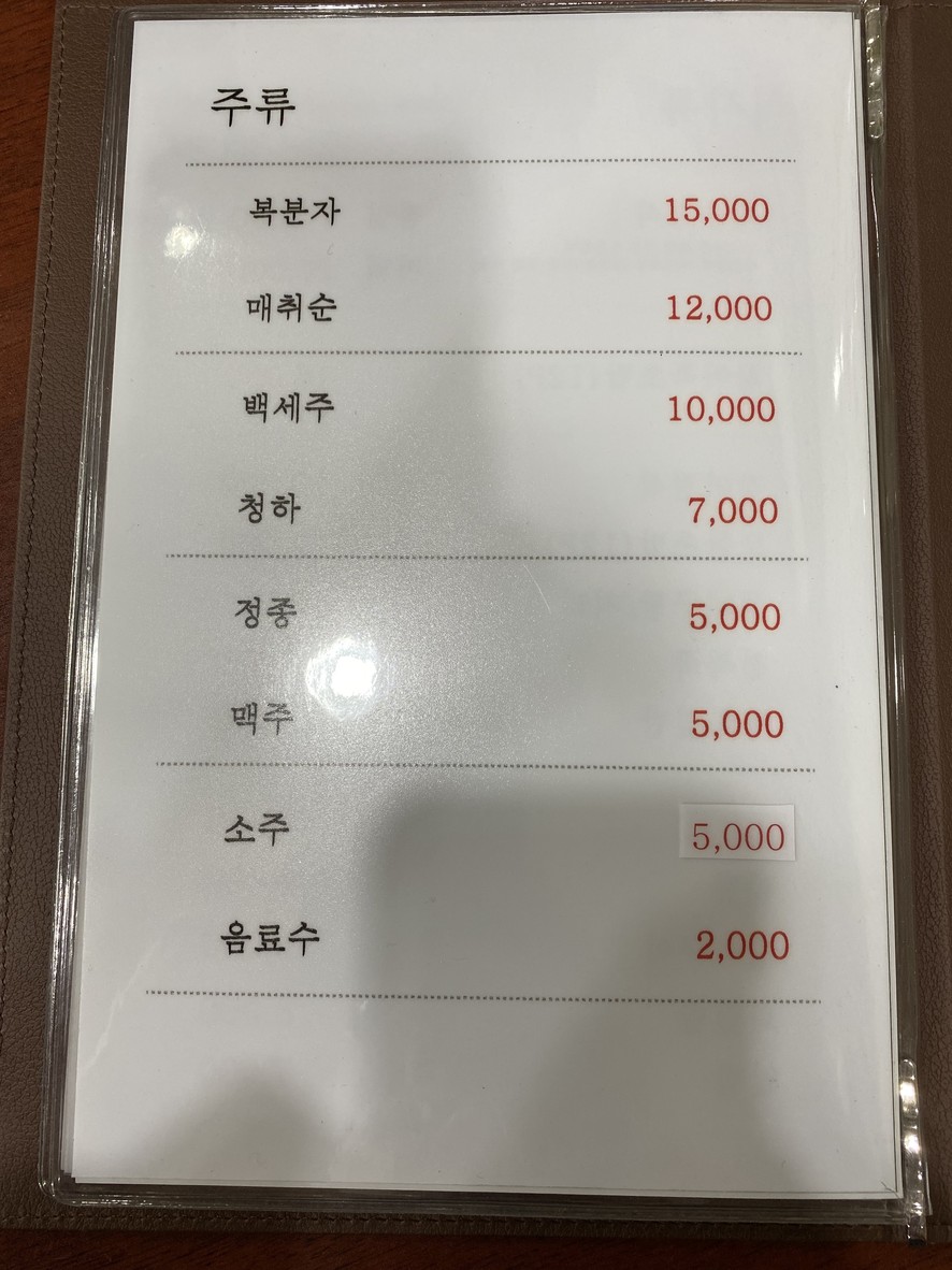 Restaurante de sashimi Cheongsu menu 4