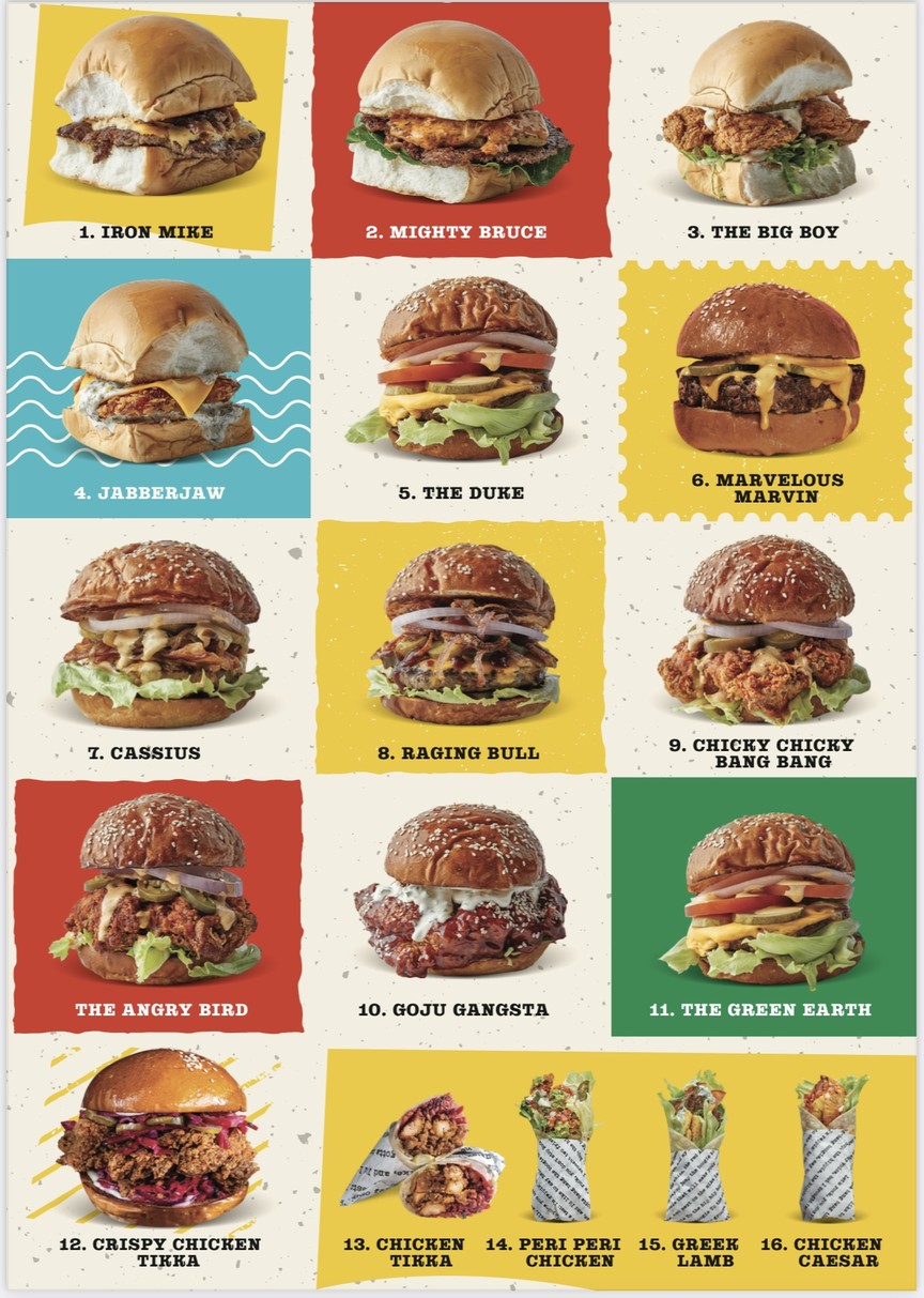 Bang Bang Burgers menu 3