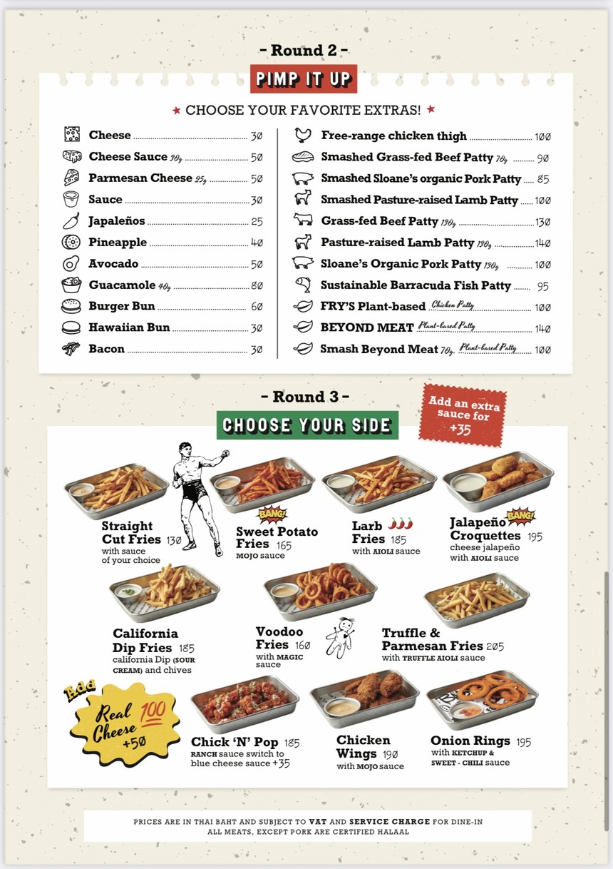 Bang Bang Burgers menu 4