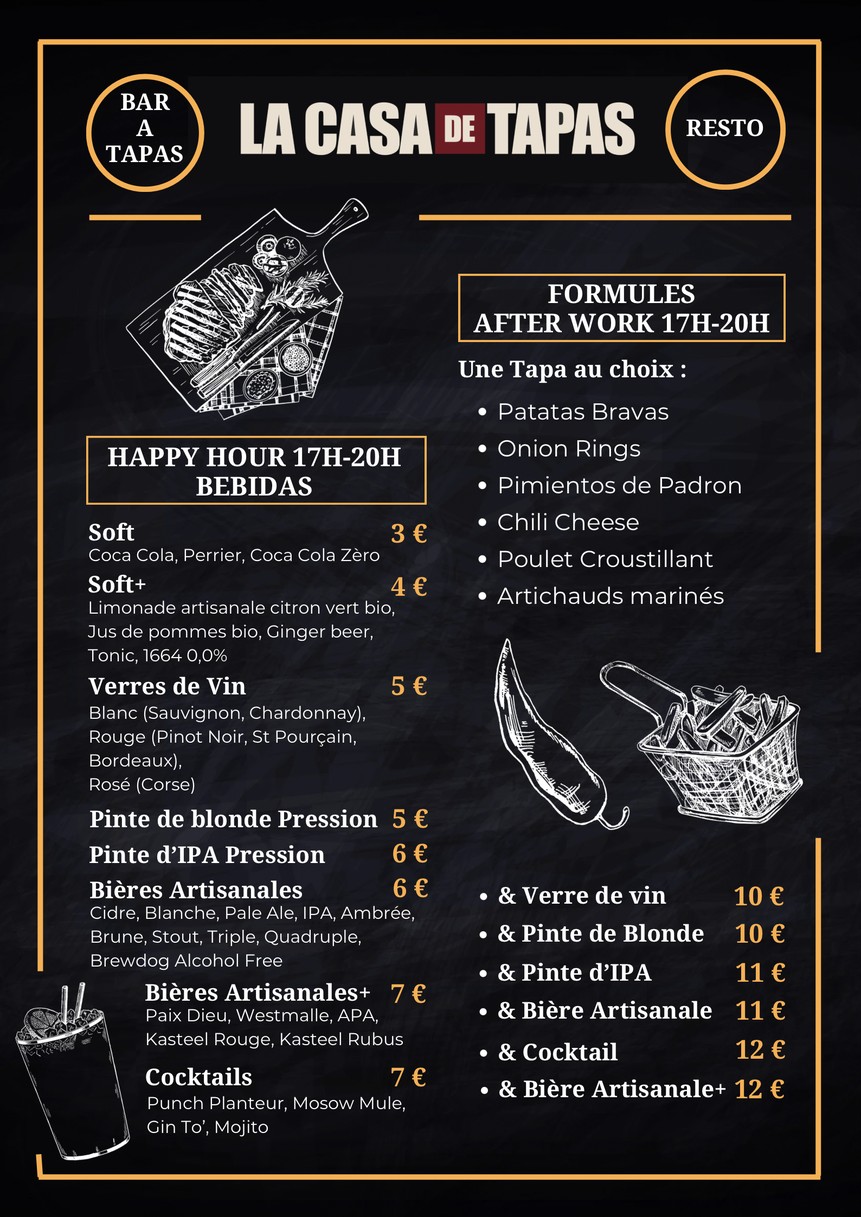 Corks & Caps menu 1