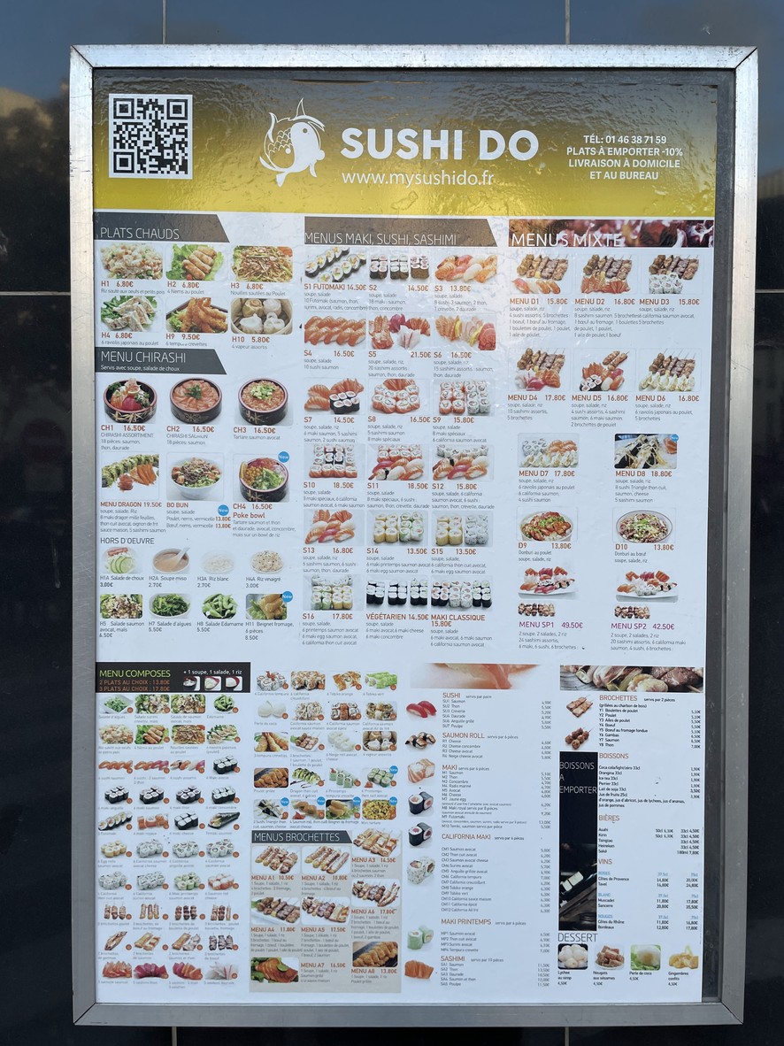 SushiDO menu 2
