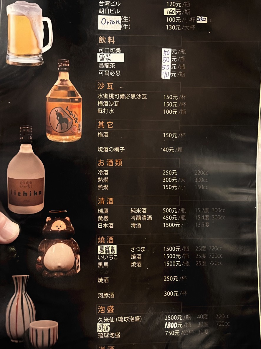 Wǎ xìng ān lǐ chōng qing liào lǐ menu 4
