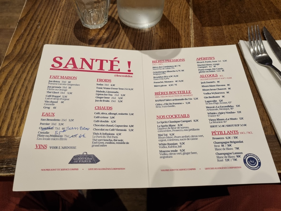 Les Cent Kilos menu 2