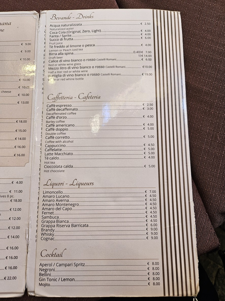 Rotonda Restaurant Trattoria menu 3
