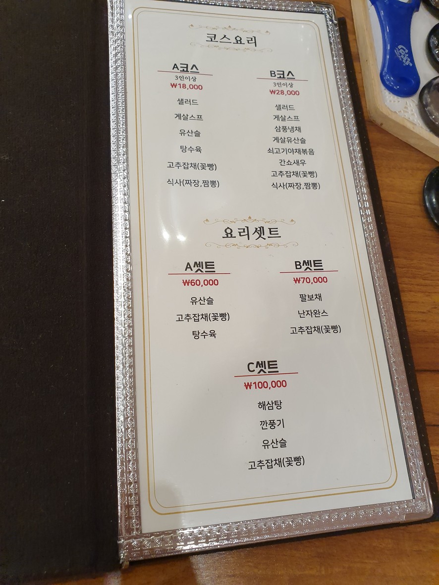 Jung-Gugseong menu 1