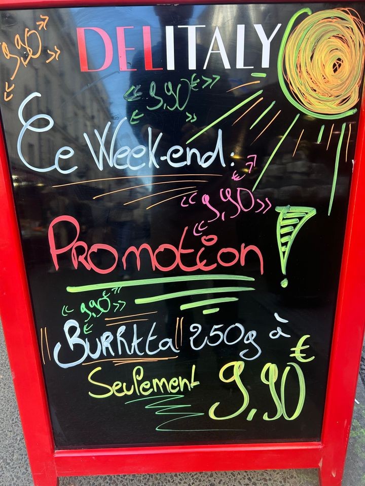 DELITALY PONCELET - ÉPICERIE ITALIENNE & TRAITEUR PARIS 17 menu 2