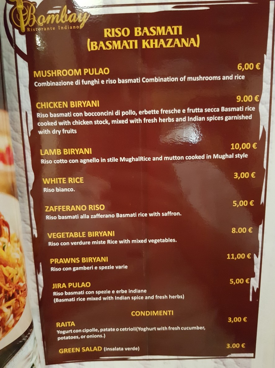Bombay Palace Indian Restaurant menu 3
