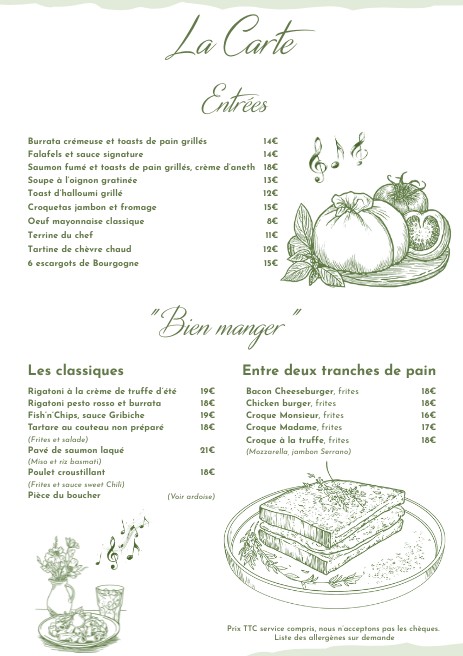 Au Bouquet Saint Paul menu 3
