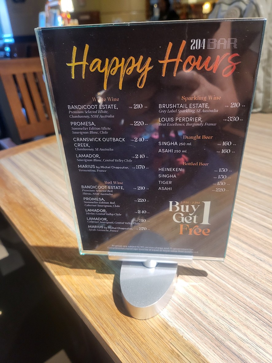 204 Bistro menu 2