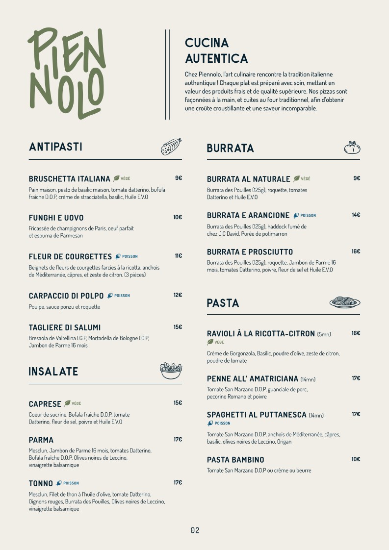 Piennolo menu 1