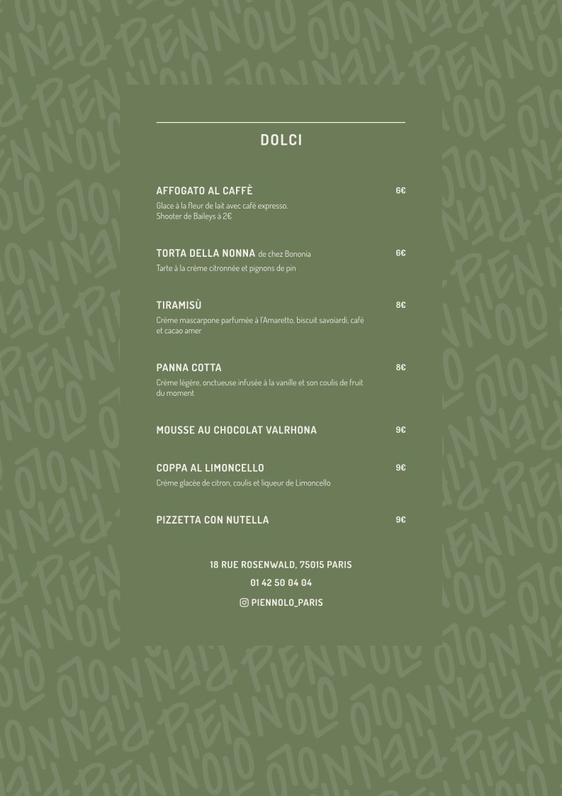 Piennolo menu 3