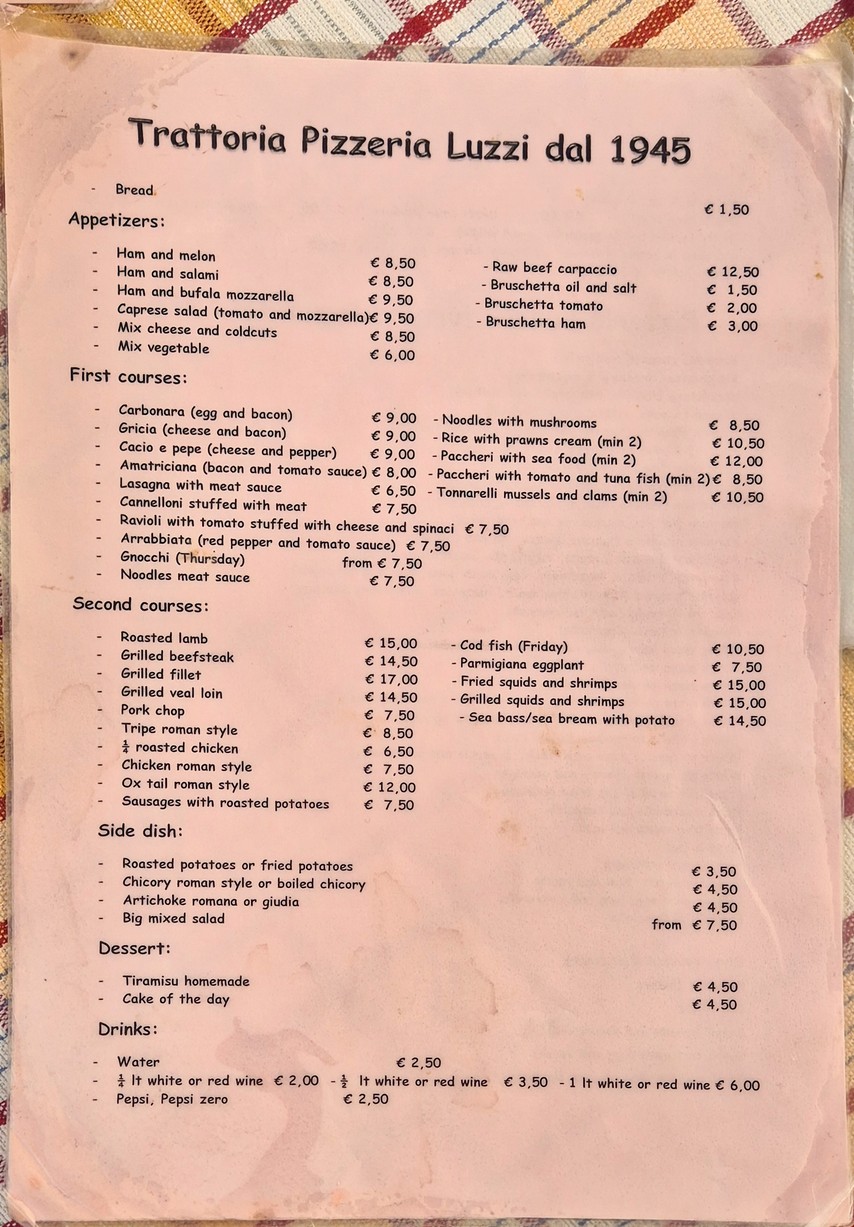 Pizzería Luzzi menu 2