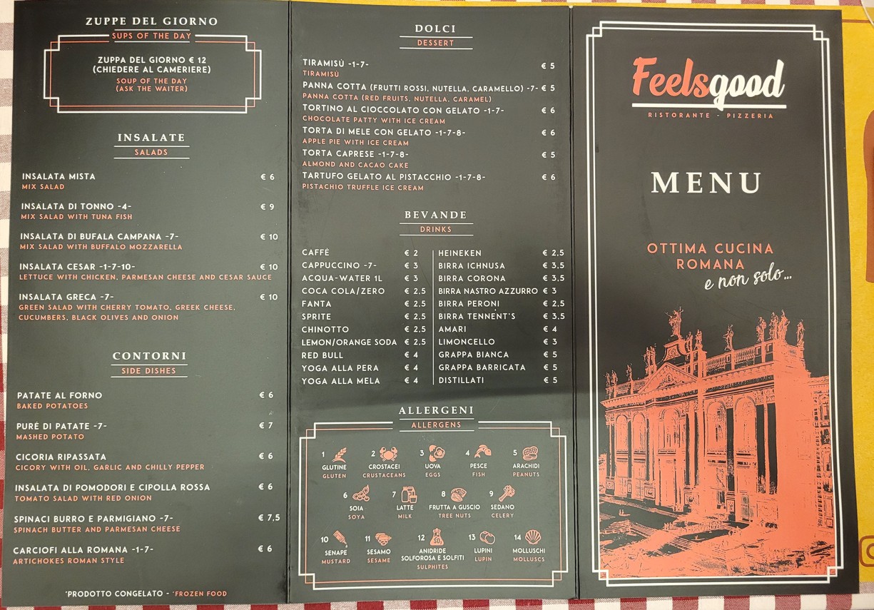 Ristorante Feelsgood menu 1