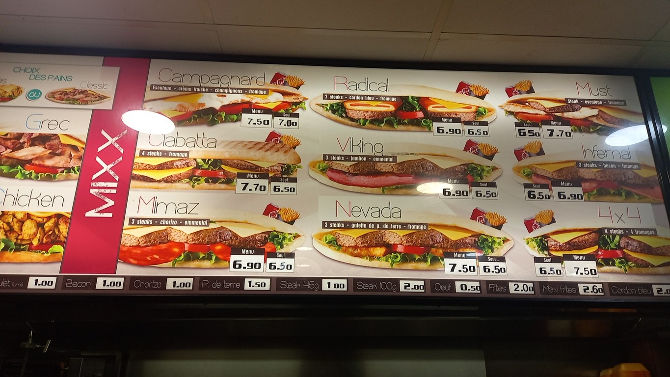 Le Cristal Burger menu 4