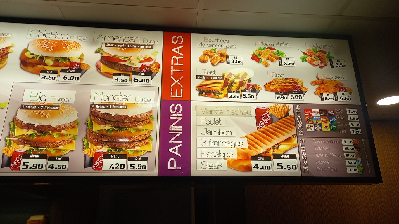 Le Cristal Burger menu 5