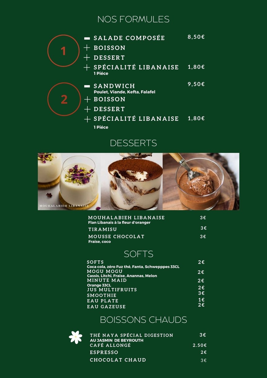 En Faim! menu 4