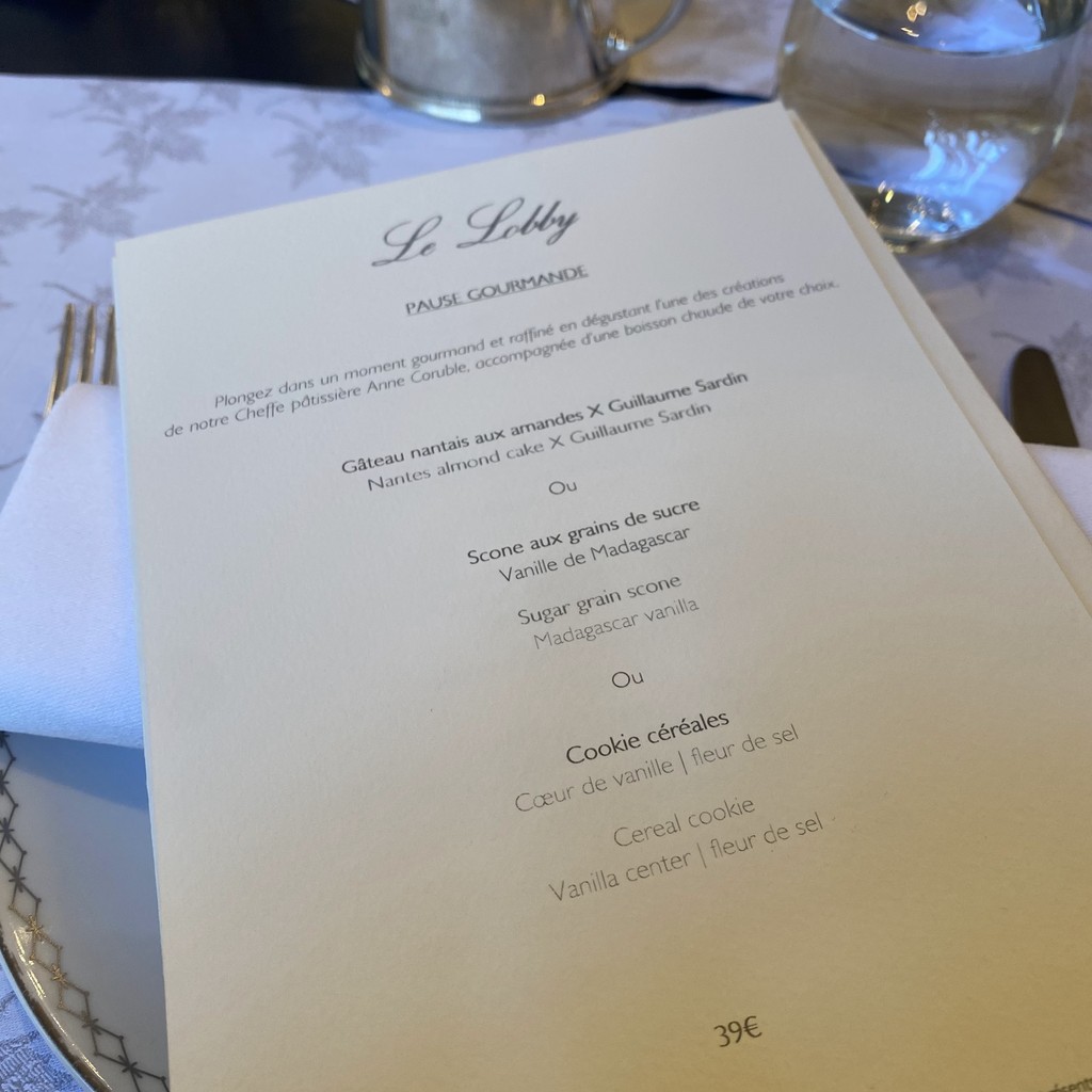 Le Lobby menu 2