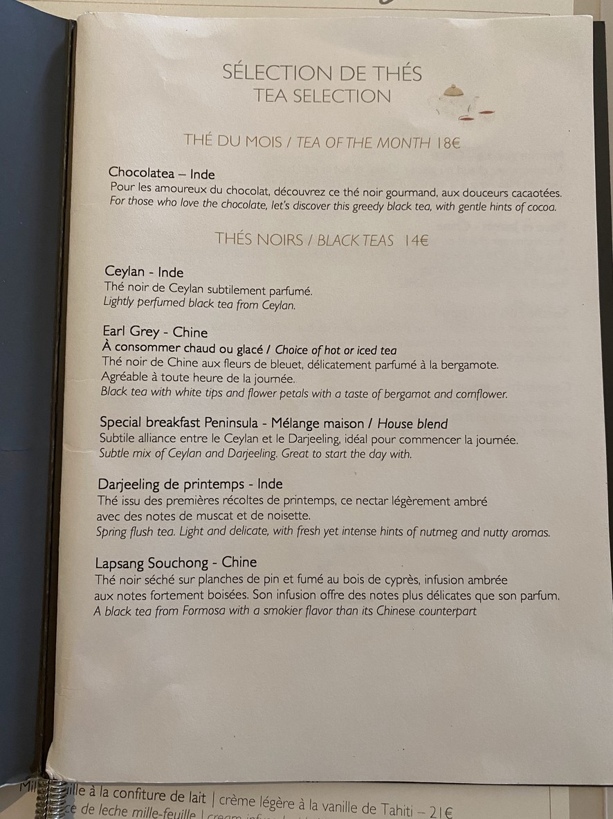 Le Lobby menu 3