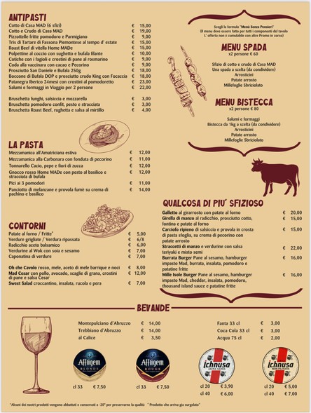 Ristorante Mad Cow Braceria Spaderia Pizzeria