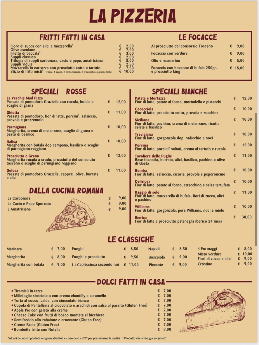 Ristorante Mad Cow Braceria Spaderia Pizzeria menu 3