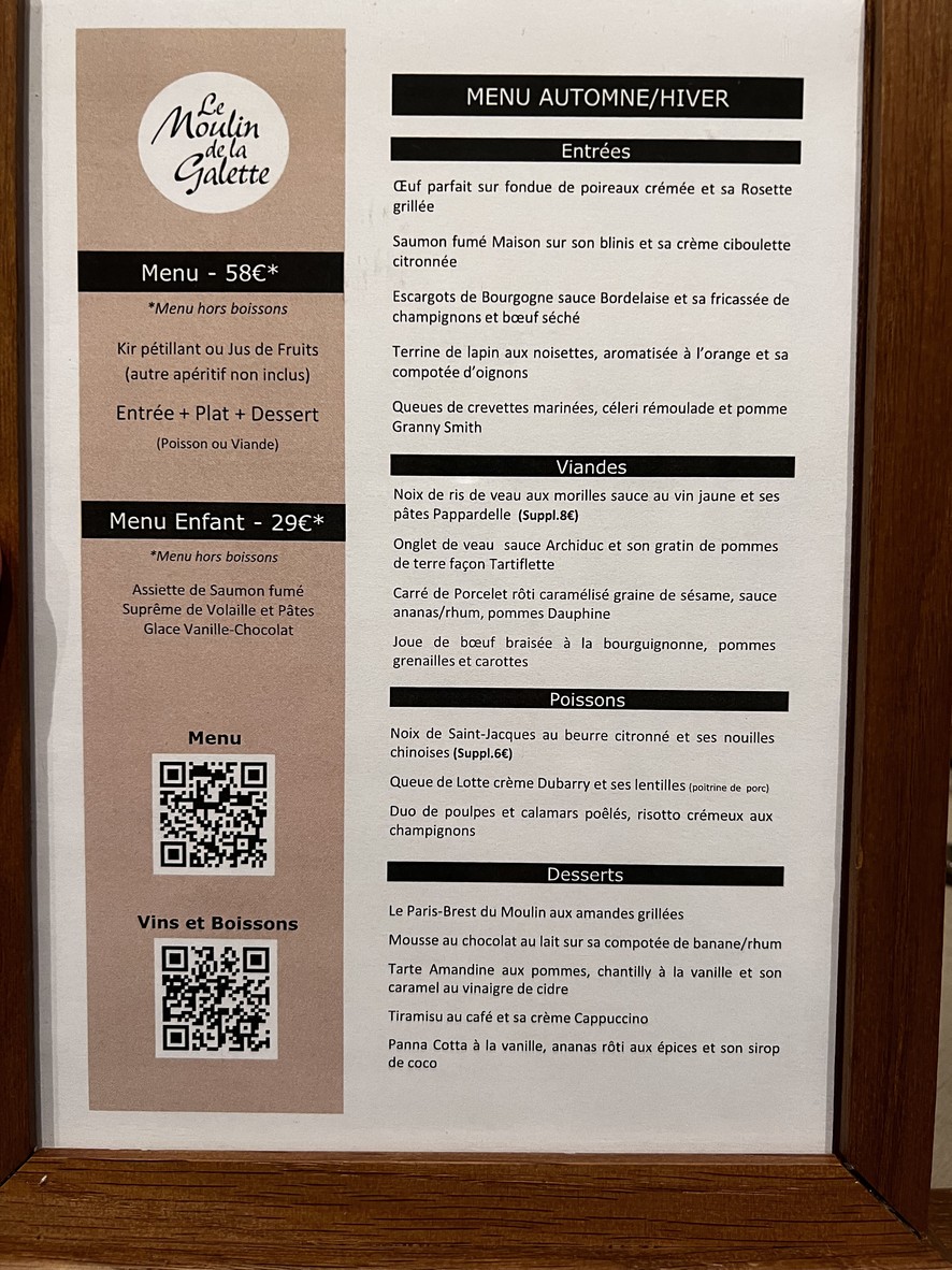 ムーラン・ド・ラ・ギャレット レセプションルーム 結婚式・セミナー | サンノワ 95 menu 1
