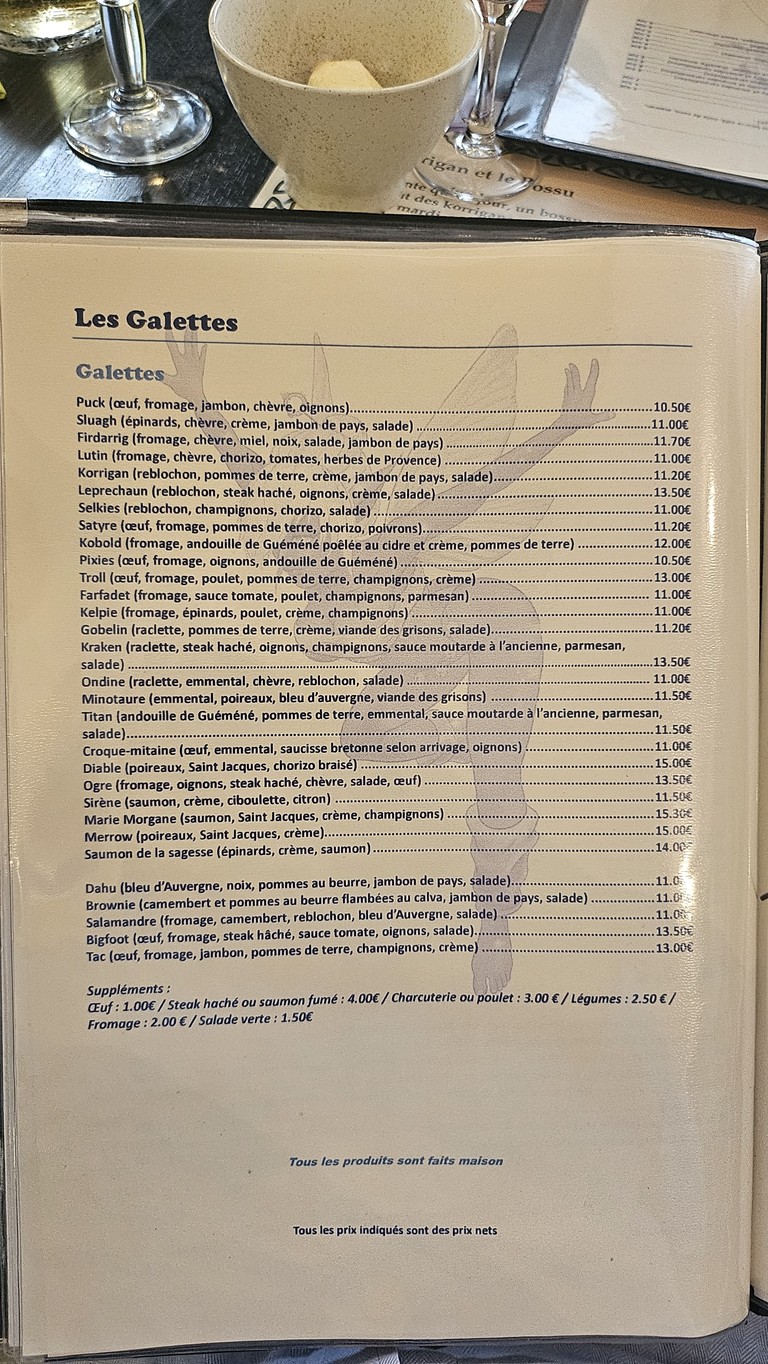 Le petit Vatel menu 2
