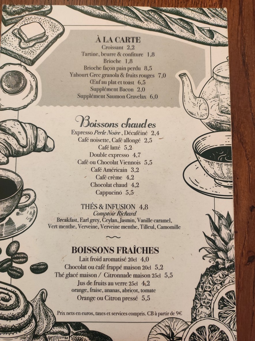 Brasserie Les Peupliers menu 2