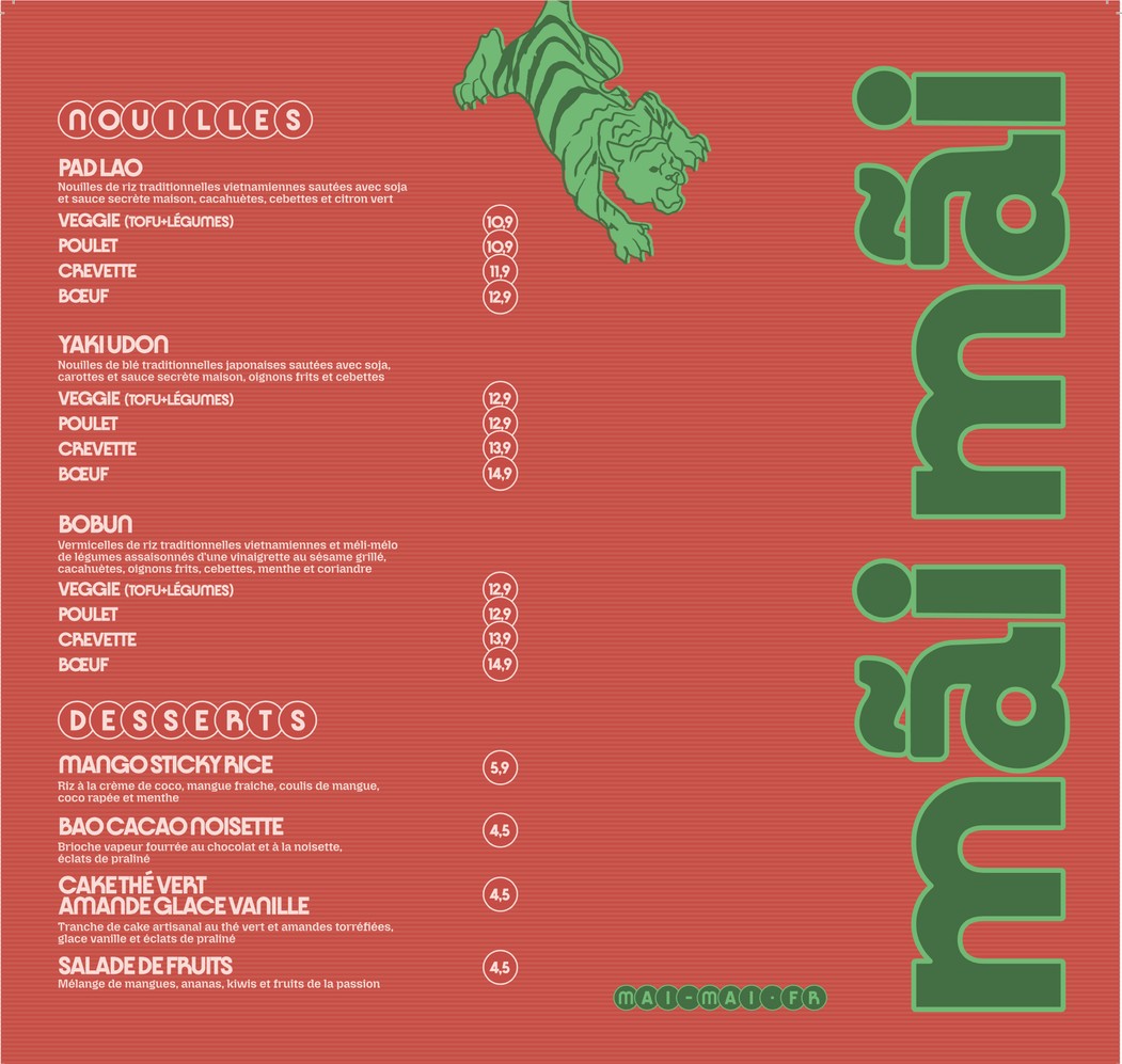 Mãi Mãi menu 2
