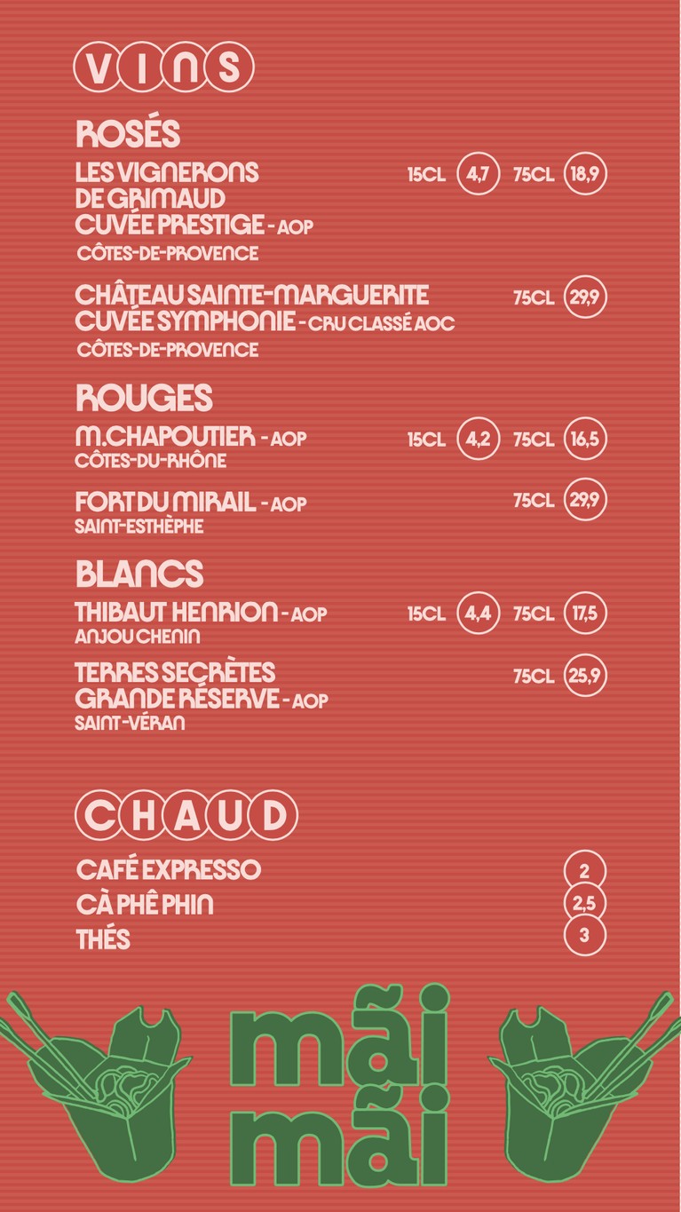 Mãi Mãi menu 4