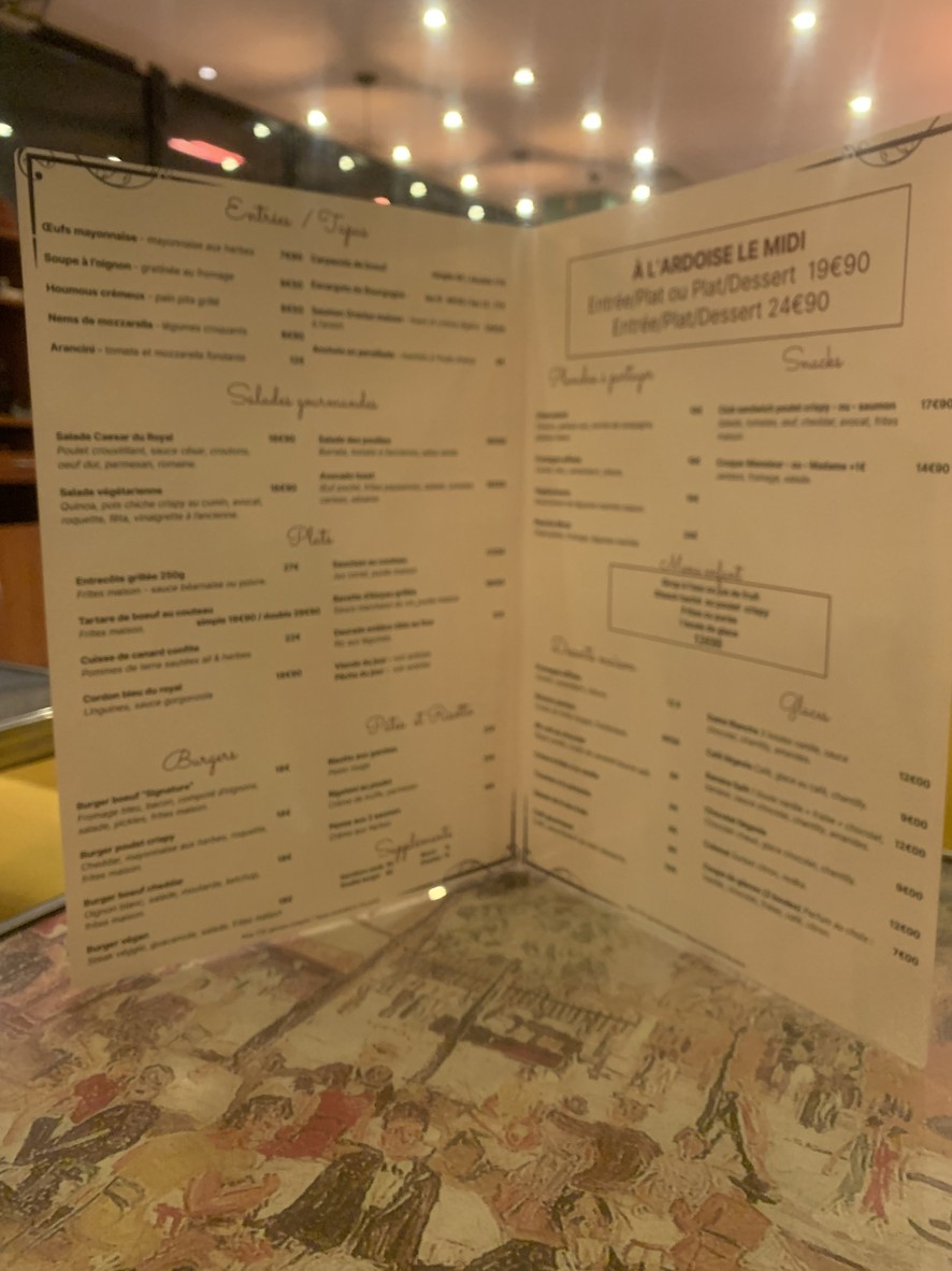 LE ROYAL CLICHY BRASSERIE menu 2