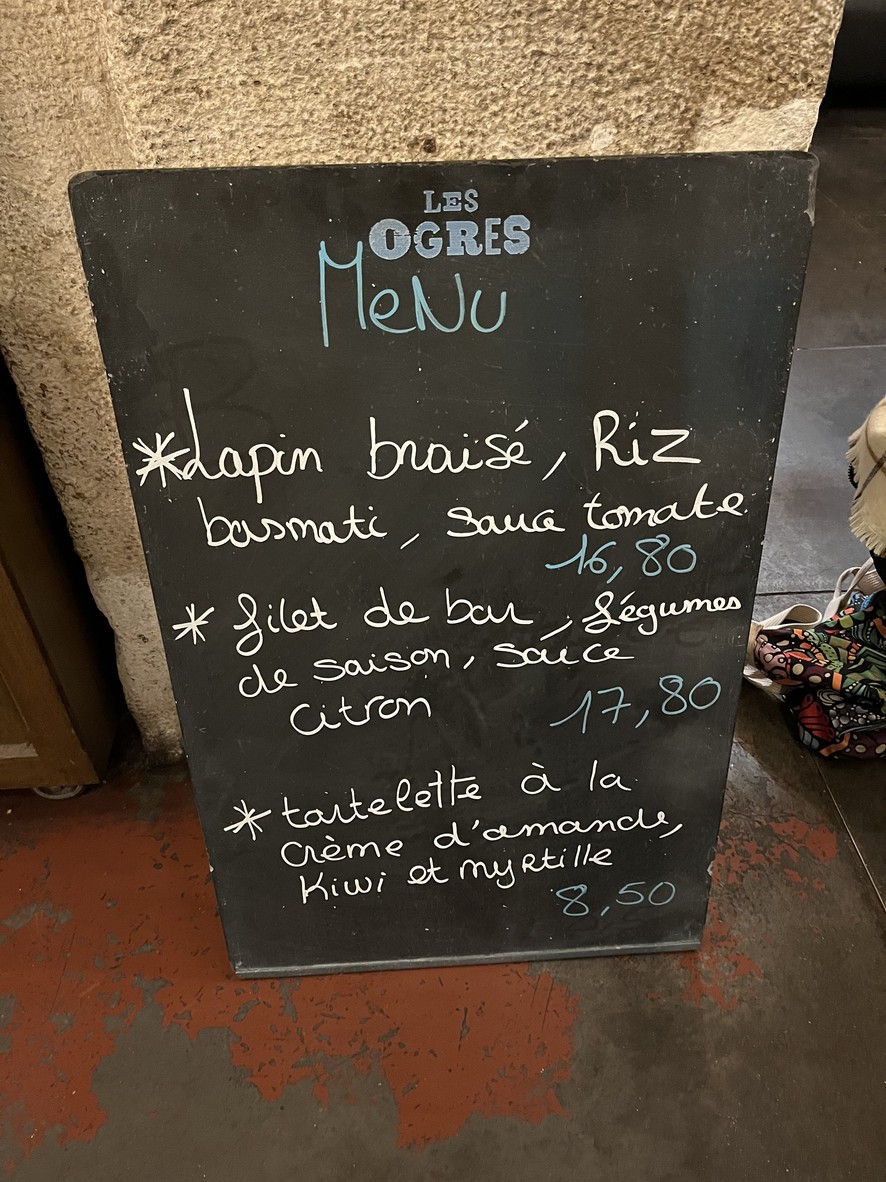 Les Ogres menu 2