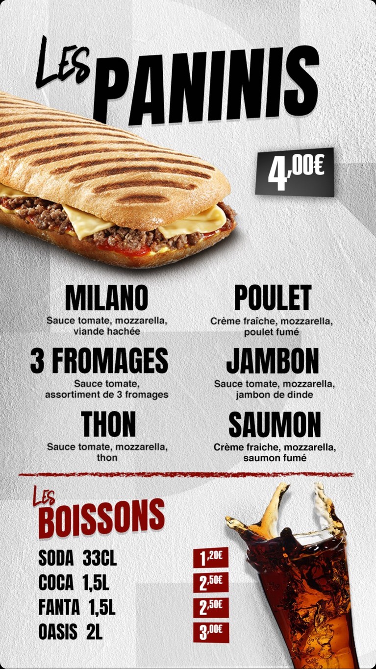 Pizza Punch Sartrouville menu 2