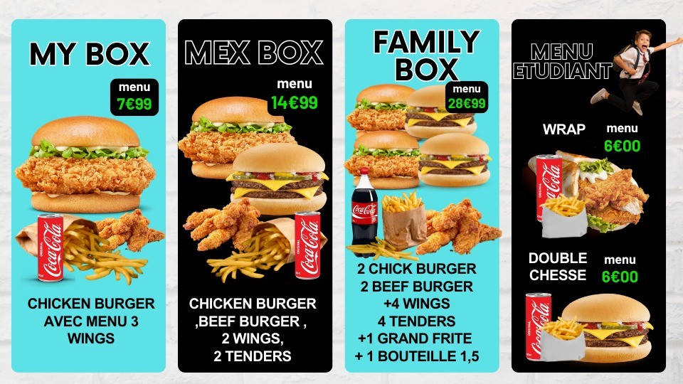 Spicy chick menu 1