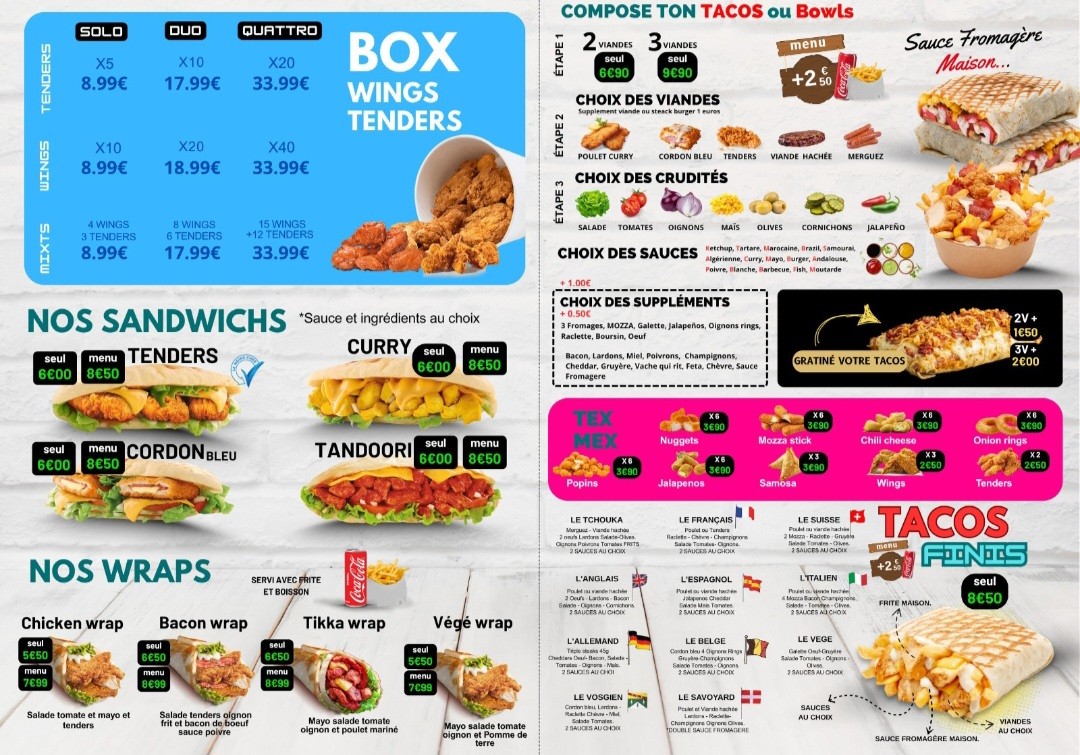 Spicy chick menu 3