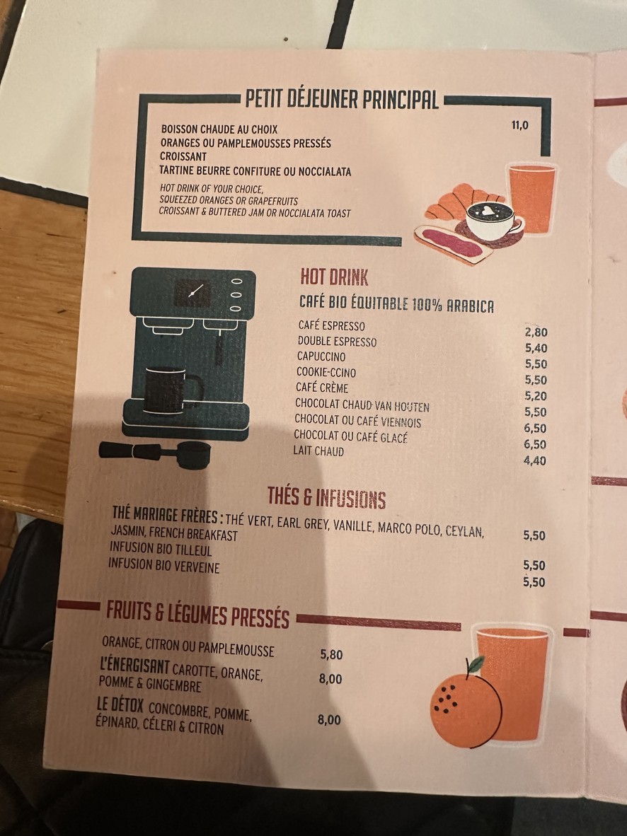 Comptoir Principal menu 2