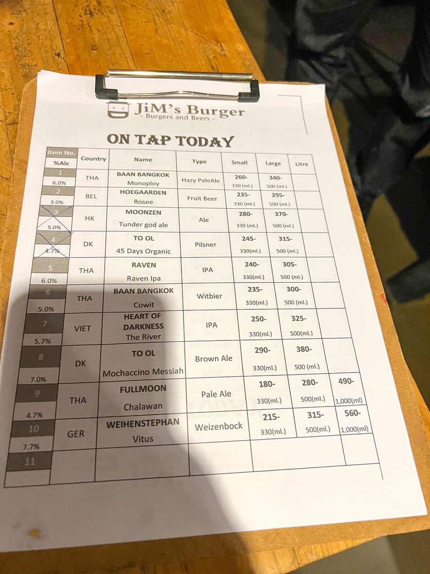 Jim's Burger menu 8