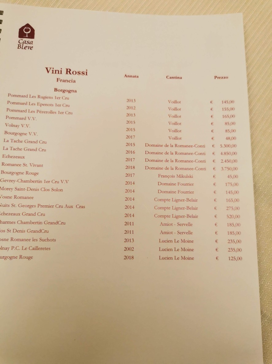 Casa Bleve menu 3