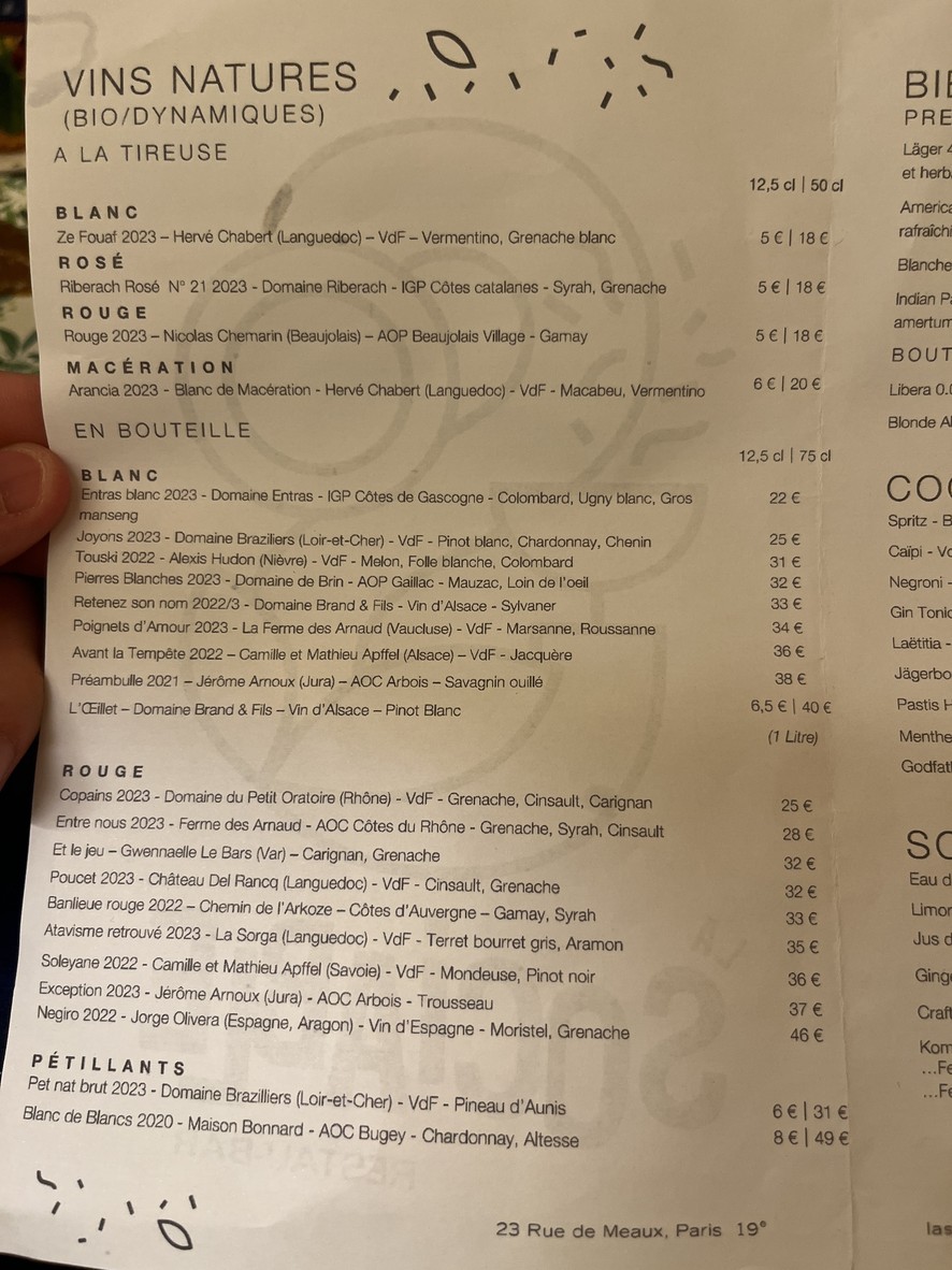 La Sociable menu 3