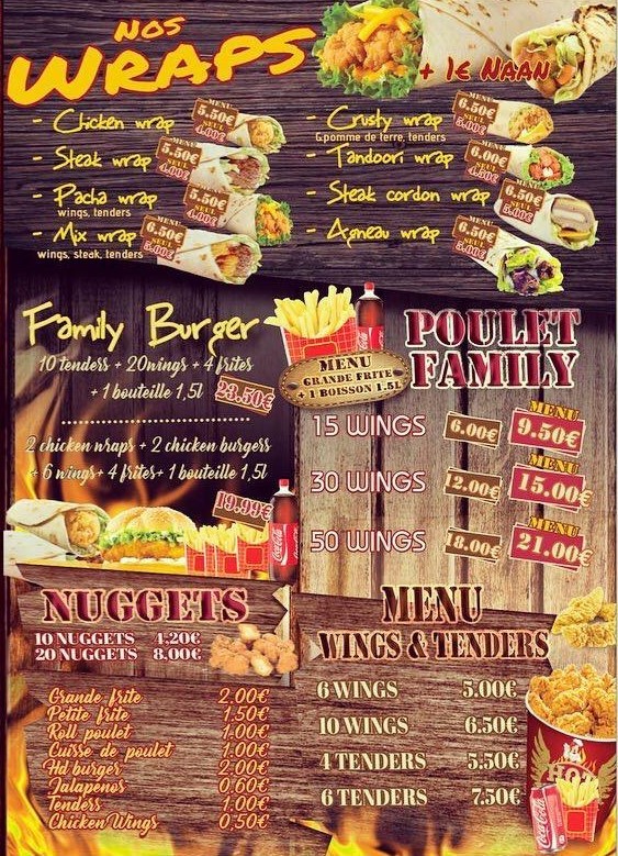 O'Pacha Chicken Drancy menu 2