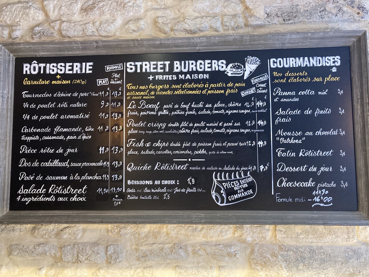 Rôtistreet menu 1