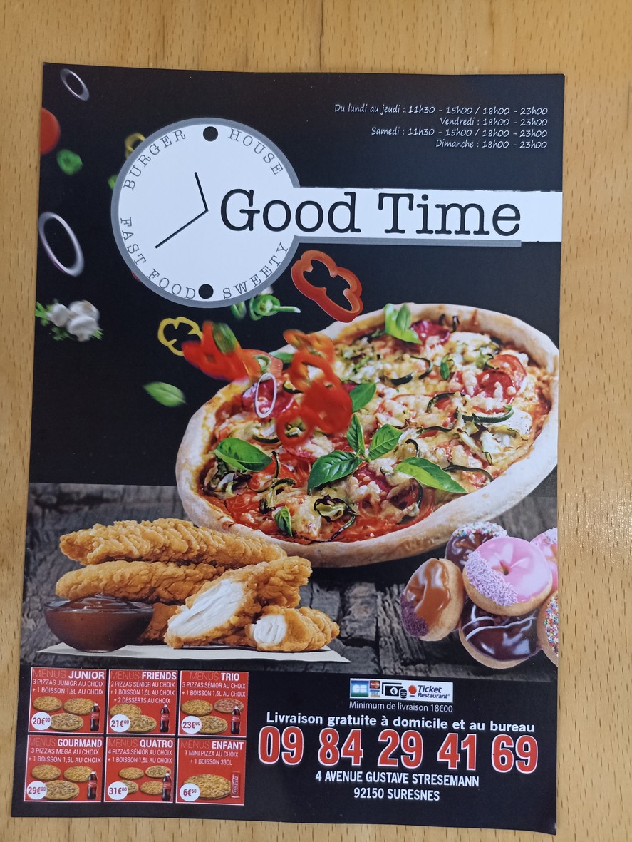 Good Time menu 1