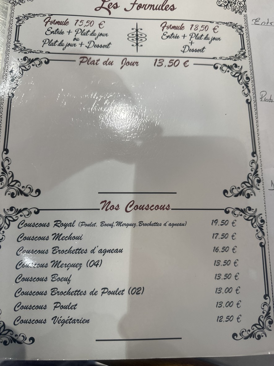 Restaurant Brasserie De la Place menu 2