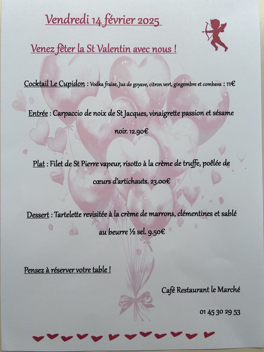 Le Marché café restaurant menu 1