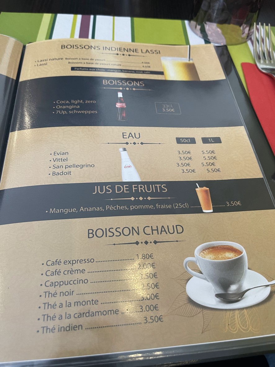 Royal Kashmir -Resto Indien menu 4