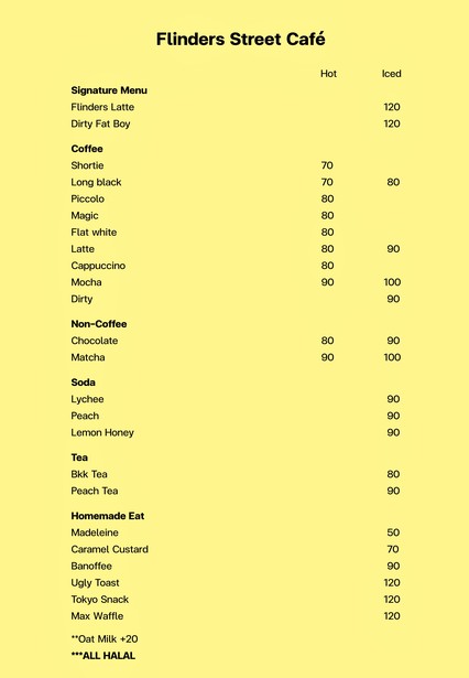 Flinders Street Cafe : Specialty Coffee & Fat Cat