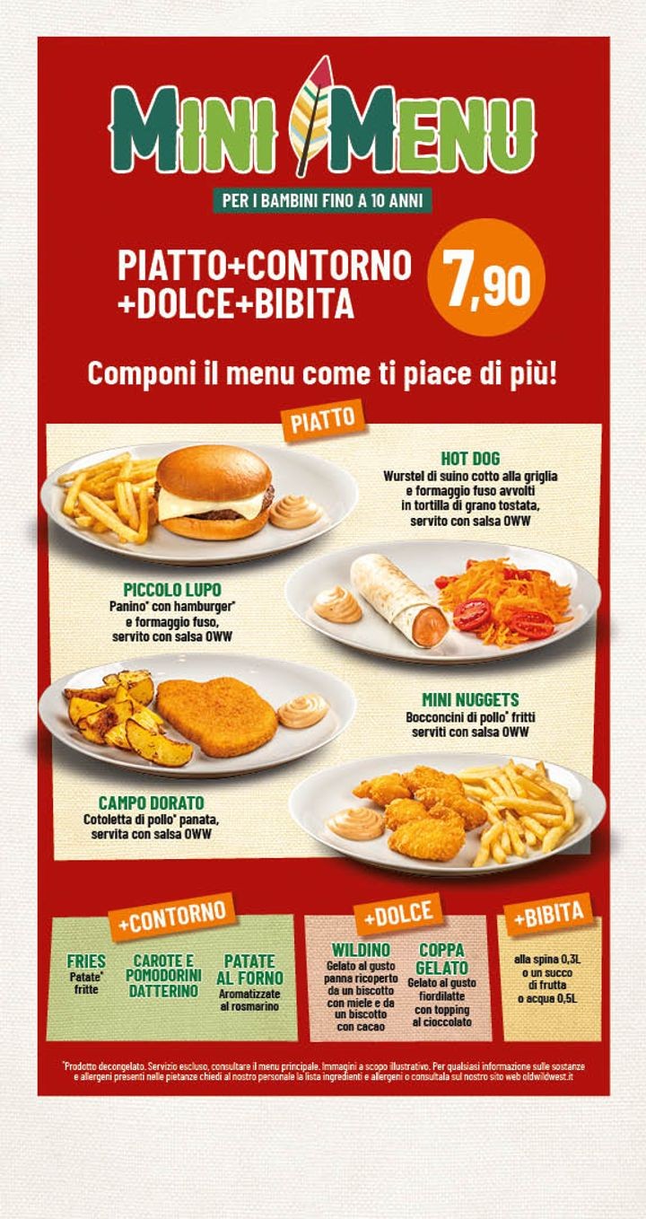 Old Wild West - Roma The Village - Parco de' Medici menu 9