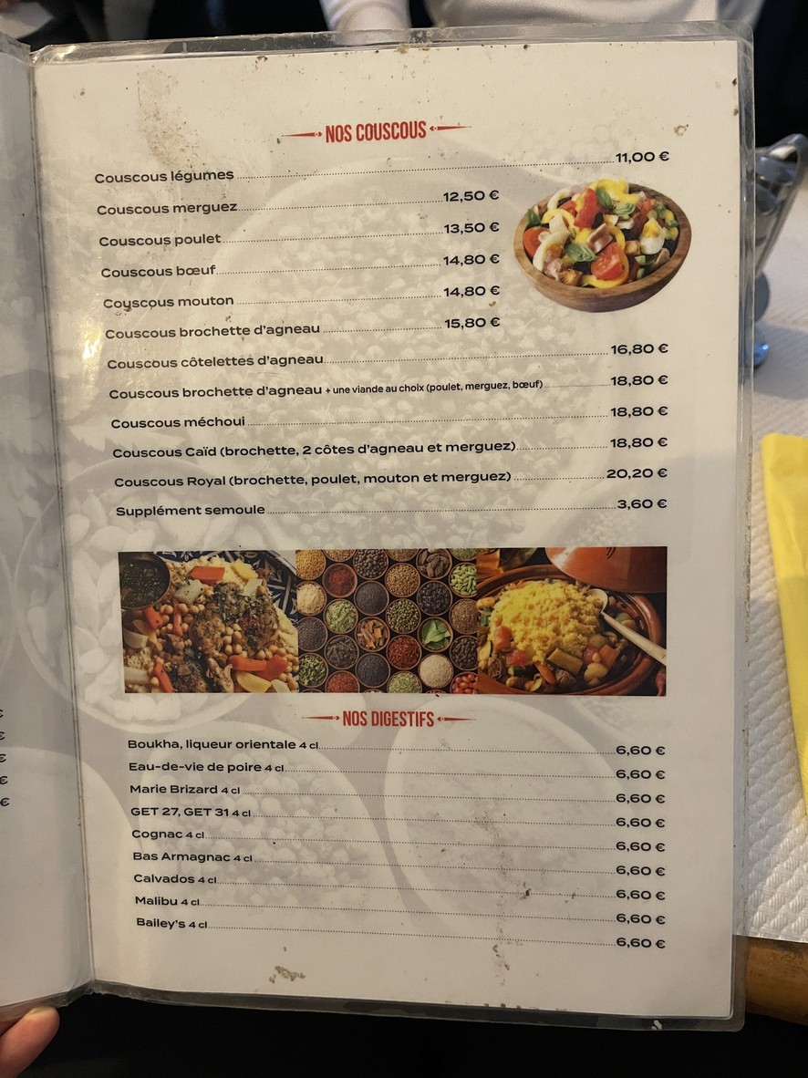 La Mascotte menu 3